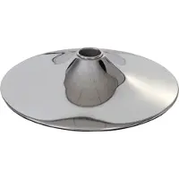 Mendler Fußplatte Fuß Fußteller für Barhocker Loungesessel, chromoptik Ø 45cm