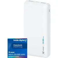 XLayer Powerbank Micro 20000mAh Akku schnelles Aufladen externes Ladegerät