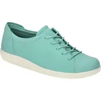 Ecco SOFT 2.0 Damenschuhe - bequeme Schnür- Halbschuhe blau Freizeit NEU