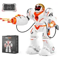 Vevor RC-Roboterspielzeug für Kinder, programmierbarer ferngesteuerter Smart-Roboter mit Kampfmodus und Kugeln, interaktiver laufender und tanzender Roboter , Geburtstagsgeschenk