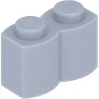 LEGO 1x2 Pallisade - 100 Stück Helles Bläuliches Grau