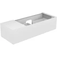 Keuco Edition 11 Waschtischunterbau 1400 x 350 x 535 mm rechts (1055 mm Öffnung) mit 1 Auszug und Beleuchtung - Trüffel Glas / Lack Matt - 31164140100
