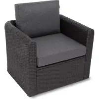 Hobbygarden Sitz- und Rückenkissen Set MIA TECH für Polyrattanmöbel 60x55/55x40 cm – abnehmbarer Bezug, 10 cm dick, –