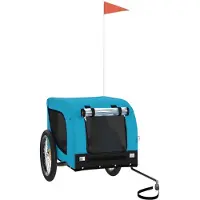 Syfax Fahrradanhänger Hunde Blau und Schwarz Oxford-Gewebe & Eisen