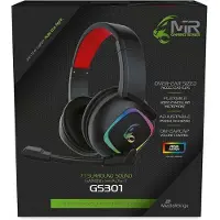 MediaRange MRGS301, Kabelgebunden, Gaming, 20 - 20000 Hz, 340 g, Kopfhörer, Schwarz, Rot