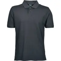 Tee Jays Herren Pique Polo-Shirt, Kurzarm BC3301 (3XL) (Dunkelgrau)