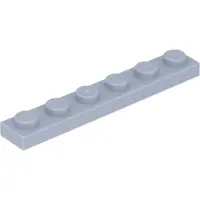 LEGO 1x6 Platte 3666 - 250 Stück Hellgrau