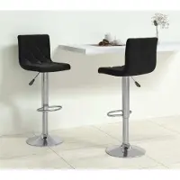 vidaXL "2026 Promotion" Barhocker 2 Stk. - Hohe Qualität - Schwarz Samt - Barhocker CC18705