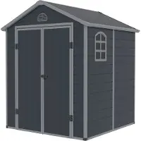 Westmann Kunststoff Gerätehaus Universo XL Anthrazit 2x2 m