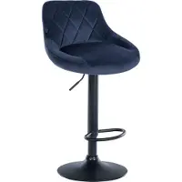 CLP Barhocker Lazio Samt höhenverstellbar und 360 Grad drehbar creme Gestell Farbe schwarz