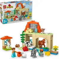 LEGO DUPLO Town Tierpflege auf dem Bauernhof Spielzeug für Kinder ab 2 Jahre, mit Bauernhoftiere-Figuren für Rollenspiele, darunter Pferd, Kuh und Schaf, Lernspielzeug für Mädchen und Jungen 10416