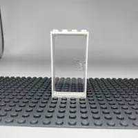 LEGO 1x4x6 Türen Transparent und weißer Rahmen für Haus, Gebäude NEU! Menge 5x