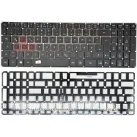T-ProTek Tastatur - Farbe: Schwarz - mit Beleuchtung - ohne Rahmen Deutsches Tastaturlayout kompatibel fürACER Predator Helios 300 (PH315-51-53MU)