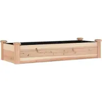 Syfax Hochbeet mit Einsatz 120x45x25 cm Massivholz Tanne