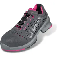Uvex 1 ladies Sicherheitsschuh S1 Damen Halbschuh gelocht grau/pink 43 - 8561743 - grau/pink