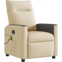 vidaXL Massagesessel Creme Stoff