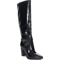 GUESS Damen Stiefel mit kniehohem Schaft aus Ökoleder in Schwarz FLFLDYELE11BK