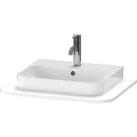 Duravit Waschtisch-Konsole Happy D.2 Plus 65x48cm, m 1 Ausschnitt, weiß seidenmatt