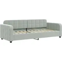 Syfax Tagesbett Hellgrau 80x200 cm Samt