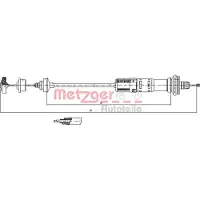 METZGER 11.3028 Kupplungsseil Seilzug passend für PEUGEOT 206 Schrägheck (2A/C) 580/385mm