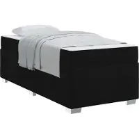 Syfax Bettrahmen mit Matratze Schwarz 90 x 200 cm Stoff