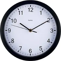 Hama Elba, Wand, Quarzuhr, Rund, Schwarz, Weiß, Kunststoff, Glas