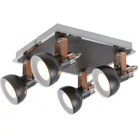 Rabalux 5612 Spots lampen Balzac GU10 4x MAX 35 Metall Metall mattschwarz