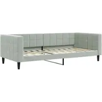 Syfax Tagesbett Hellgrau 90x200 cm Samt