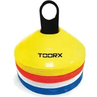 Toorx Fitness Agility Kegel Set mit 24 Stück - mit Ständer - Gelb/Rot/Weiß/Blau