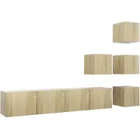 vidaXL 6-tlg. TV-Schrank-Set Sonoma-Eiche Holzwerkstoff