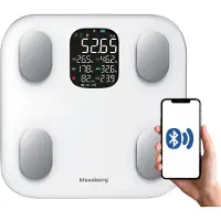 Klausberg Smart Badwaage KB-7855 mit Bluetooth Weiß