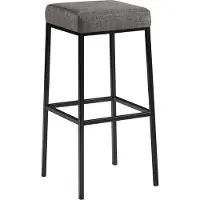 CLP Barhocker Montreal Stoffbezug grau/schwarz