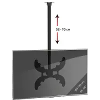 VCM TV-Deckenhalterung "TV Deckenhalterung B-DX 400 höhenverstellbar 52-70", schwarz, Gerätehalterungen, TV-Deckenhalterung
