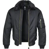 Brandit Ma2 Fur Collar Jacke Schwarz 2XL Herren Schwarz 2XL