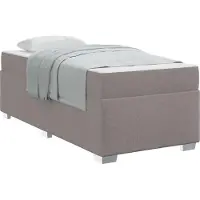 Syfax Bettrahmen mit Matratze Taupe 90 x 200 cm Stoff