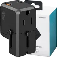 Choetech Pd6038 Usb-C Usb-A Pd 20W Reiseladegerät Usa Eu Uk Au - Schwarz