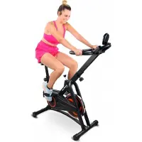 Mobiclinic Fitness, Bike,Schwungrad 10kg,Einstellbarer Widerstand,Makalu, Voll einstellbar,LCD-Display, Europäische Marke,Herzfrequenzmesser