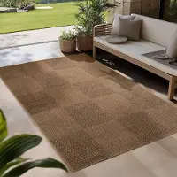 Carpetsale24 In- & Outdoor Teppich Wetterfest im natürlichen Jute-Look, ideal für Wohnzimmer, Küche, Terrasse & Balkon, Grösse: 80x250 cm