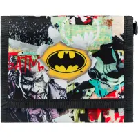 Baagl Geldbeutel Jungen Mädchen Geldbörse Kinder Kleines Portemonnaie Teenager Geldtasche Kinderportmonee (Batman Comics)