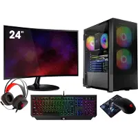 VIST Gaming PC Komplett Set R5 5600GT 16GB VEGA7 SSD 1TB WIFI Win11 24"