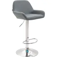 CLP Barhocker Braga Kunstleder drehbar und höhenverstellbar | Farbe creme Gestell Farbe chrom