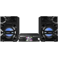 Panasonic SC-MAX3500, Home-Audio-Minisystem, Schwarz, 2000 W, 3-Wege, FM, 4 GB