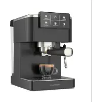 Klarstein SteelPresso Touch Siebträgermaschine – 20-Bar, 1350 W, Edelstahl, 1,5-L-Wassertank, Touch-Display, Integrierter Milchaufschäumer, Kompaktes Design, Kaffeemaschine