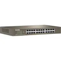 Tenda 24-port Gigabit Ethernet Switch, Unmanaged, Vollduplex, Rack-Einbau