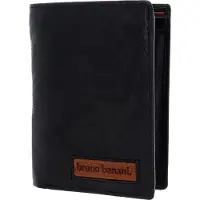 Bruno Banani Leder Geldbörse Den Haag Wallet High With Flap Black / Cognac schwarz
