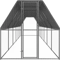 vidaXL Outdoor-Hühnerkäfig 2x12x2 m Verzinkter Stahl