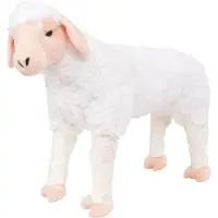 vidaXL Plüschtier Schaf Stehend Plüsch Weiß XXL - Kuscheltiere CC32552