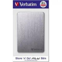 Verbatim Store 'n' Go ALU Slim Portable Festplatte 1 TB Spacegrau, 1 TB, 2.5", 3.2 Gen 1 (3.1 Gen 1), Grau