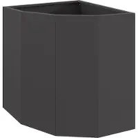 Syfax Eckpflanzer Schwarz 45 x 45 x 50 cm Stahl
