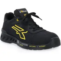 U Power Frank s ESD, Unisex, Erwachsener, Sicherheits-Sneakers, Schwarz, Gelb, Schnürverschluss, Nylon